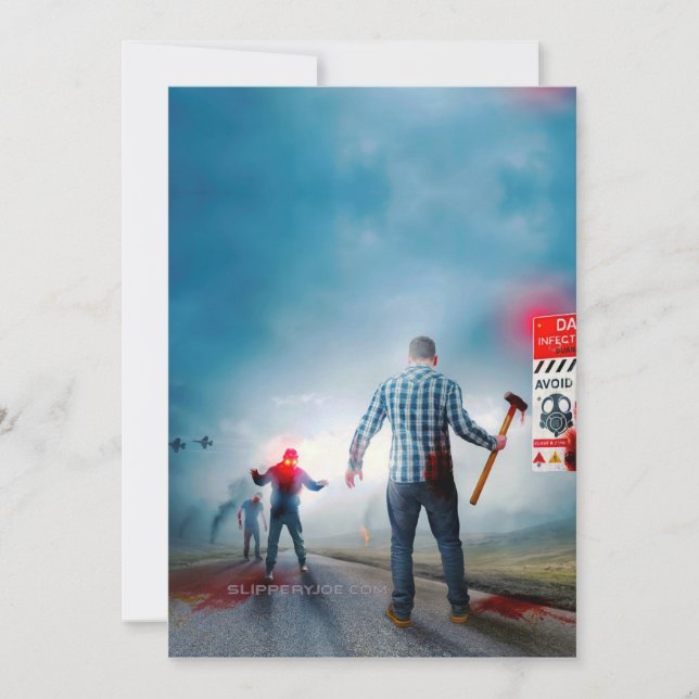 Cartes Pour Fêtes Annuelles Les zombies aux yeux lumineux de SlipperyJoe pour  (Devant)