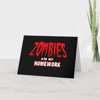 Cartes Pour Fêtes Annuelles Les zombis ont mangé mon travail
