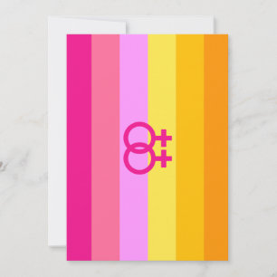 Cartes Pour Fêtes Annuelles Lesbienne Dawn Pride Femmes qui aiment les femmes