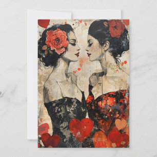 Cartes Pour Fêtes Annuelles Lesbiennes Saint-Valentin
