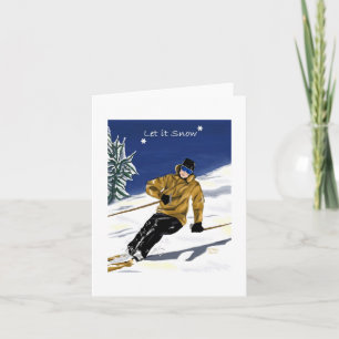 Cartes Pour Fêtes Annuelles Let It Snow