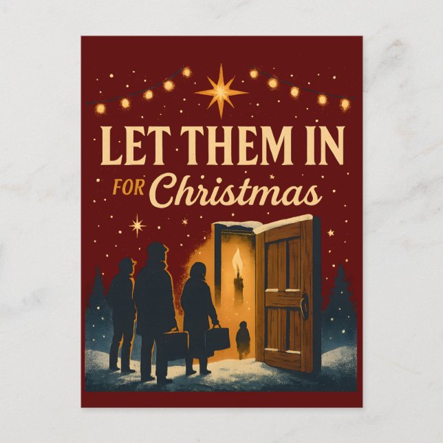 Cartes Pour Fêtes Annuelles Let Them In for Christmas Design (Devant)