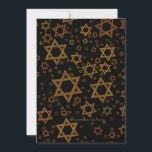 Cartes Pour Fêtes Annuelles L'étoile artistique de David thème Hanukkah de Sli<br><div class="desc">L'étoile artistique de David thème Hanukkah de SlipperyJoe's, lumière de bougie festive et thèmes de résilience moderne révérencieux pour les fêtes juives de différentes tailles, tons métalliques or bronze marron foncé fond noir riche évoque l'élégance de la tradition hébraïque motif symétrique cadeaux décorations flux visuel cérémonial rythmique symbole significatif de...</div>