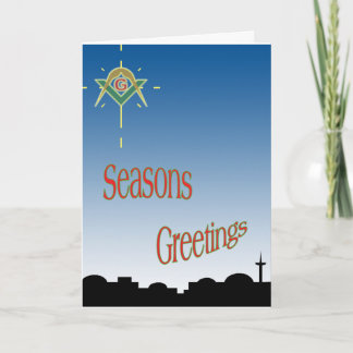 Cartes Pour Fêtes Annuelles L'étoile de Noël maçonnique