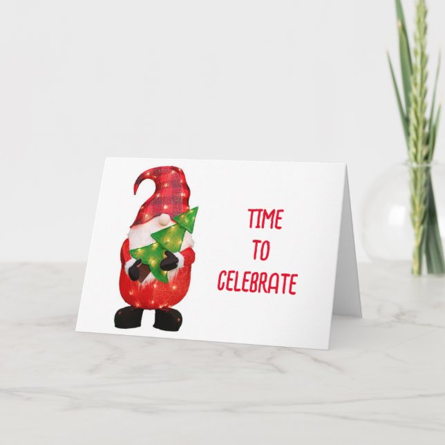 CARTES POUR FÊTES ANNUELLES LET'S EAT, LET'S DRINK & LET'S BE MERRY HOLIDAY CA (Devant)