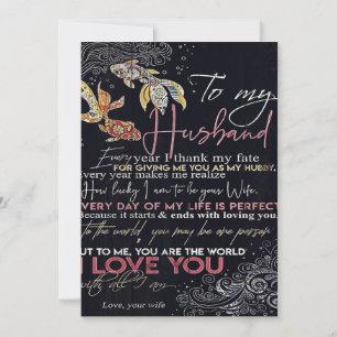 Cartes Pour Fêtes Annuelles Lettre à mon mari   Meilleur cadeau de la fête des