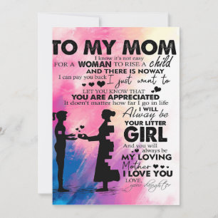 Cartes Pour Fêtes Annuelles Lettre adorable à maman   Cadeau charmant pour ma 