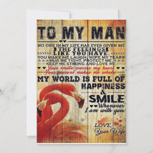 Cartes Pour Fêtes Annuelles Lettre adorable à mon mari   Bel cadeau