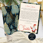 Cartes Pour Fêtes Annuelles LETTRE ARBRE DE Noël Bleu DE Père Noël Card<br><div class="desc">Lettre Motif D'Arbre De Noël Bleu De Père Noël. Disponible numériquement ou imprimé. Personnalisez facilement les mots selon vos besoins.</div>