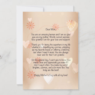 Cartes Pour Fêtes Annuelles Lettre chaleureuse et réconfortante pour la fête d