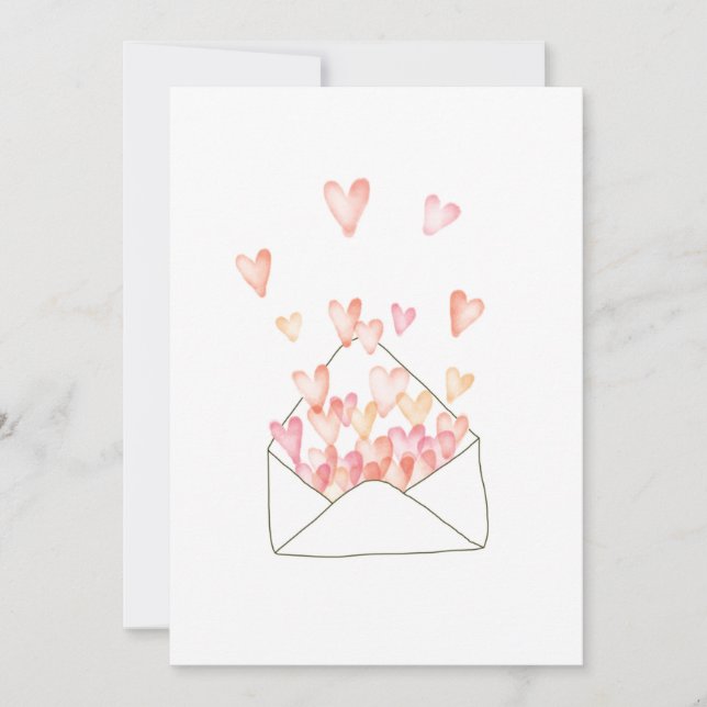 Cartes Pour Fêtes Annuelles Lettre d'amour (Devant)