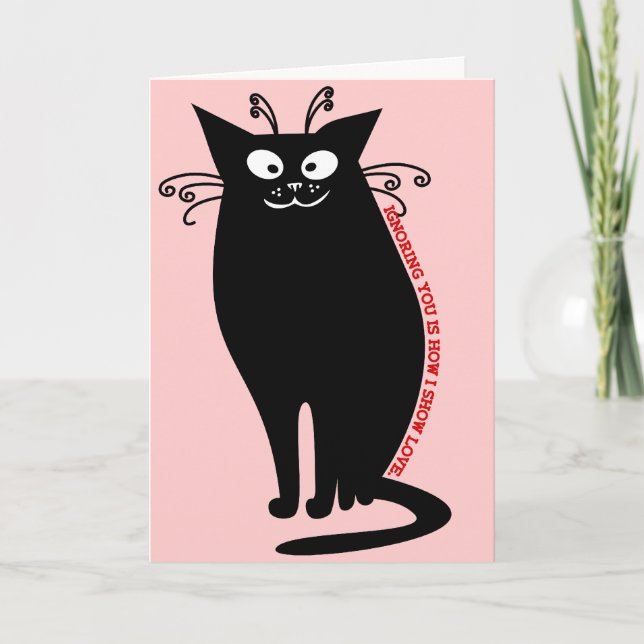 Cartes Pour Fêtes Annuelles Lettre d'amour de mon chat (Devant)