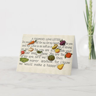 Cartes Pour Fêtes Annuelles Lettre d'amour d'un fermier Vintage 1914