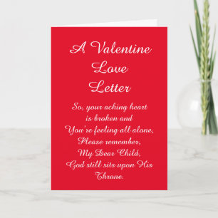 Cartes Pour Fêtes Annuelles Lettre d'amour valentin chrétien
