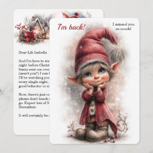 Cartes Pour Fêtes Annuelles Lettre d'arrivée de l'elfe Livraison spéciale du