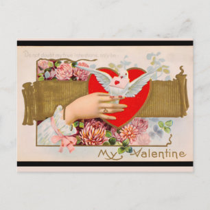 Cartes Pour Fêtes Annuelles Lettre de ma Valentine Vintage Dove