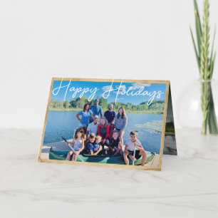 Cartes Pour Fêtes Annuelles Lettre de Noël avec photo de famille à l'intérieur