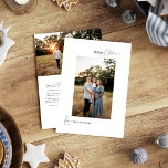 Cartes Pour Fêtes Annuelles Lettre de Noël moderne blanche et photo<br><div class="desc">Présentant notre blanc Simple moderne lettre de Noël et photo carte de vacances design, où la simplicité rencontre l'élégance avec une touche de charme de Noël. Offrant une esthétique blanche et noire éclatante qui apporte un sentiment de sophistication propre à vos vacances, en faisant un choix contemporain pour ceux qui...</div>