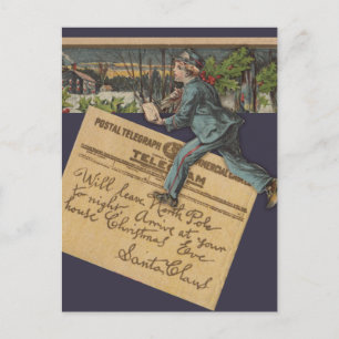 Cartes Pour Fêtes Annuelles Lettre de Noël Père Noël vintage
