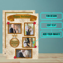 Lettre de vacances avec photo - Branches de sapin