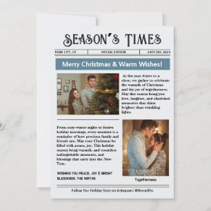 Cartes Pour Fêtes Annuelles Lettre d'information Arch Photo Collage Noël