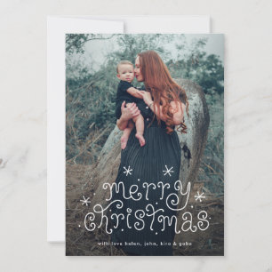 Cartes Pour Fêtes Annuelles Lettre fantaisiste Joyeux Noël Étoilé