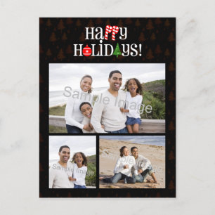 Cartes Pour Fêtes Annuelles LETTRE Joyeuses VACANCES Icônes