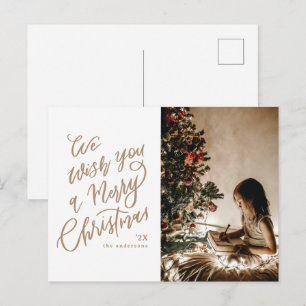 Cartes Pour Fêtes Annuelles Lettre Joyeux Noël Or Photo