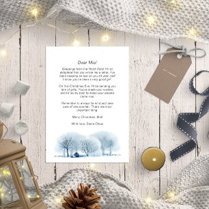 Cartes Pour Fêtes Annuelles Lettre père Noël pour Baby Blue Winter Village Rus