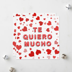 Cartes Pour Fêtes Annuelles Lettres 3d de Red Heart Confetti Te Quiero Mucho