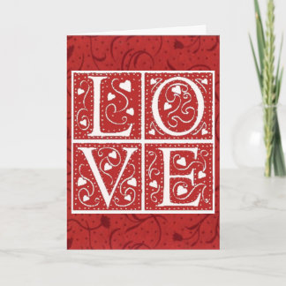 Cartes Pour Fêtes Annuelles Lettres d'amour vintage Stencil Valentine