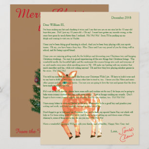 Cartes Pour Fêtes Annuelles Lettres de Père Noël Blue Eyed Reindeer