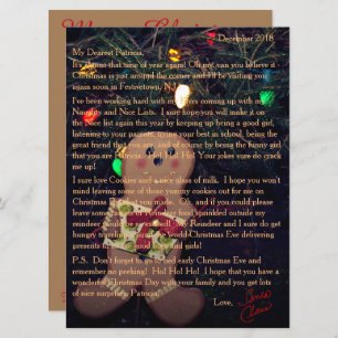 Cartes Pour Fêtes Annuelles Lettres de Père Noël Gingerbread Man
