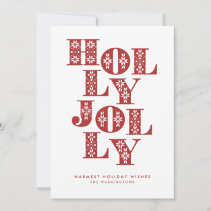 Cartes Pour Fêtes Annuelles Lettres de pull holly jolly