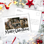 Cartes Pour Fêtes Annuelles Lettres modernes cinq photo Joyeux Noël<br><div class="desc">Modern Lettering Five Photo Joyeux Noël La carte postale de Noël présente quatre photos sur le devant,  et vous laisse la place pour votre message plus long sur le dos.</div>