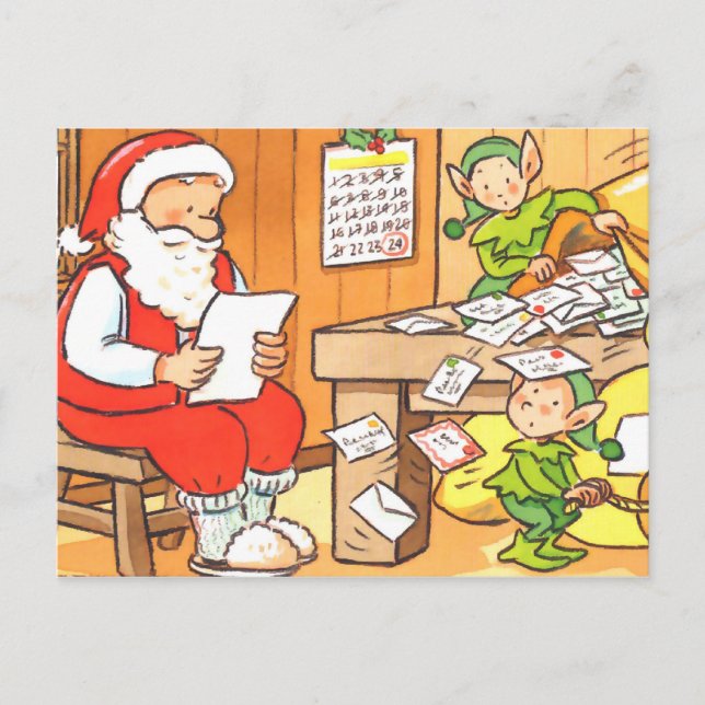 Cartes Pour Fêtes Annuelles Lettres pour Père Noël (Devant)