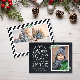 Cartes Pour Fêtes Annuelles Lettres sur tableau noir pour photo de famille fes