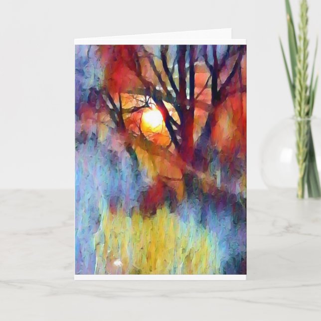 Cartes Pour Fêtes Annuelles Lever de la lune d'Ostara (Devant)