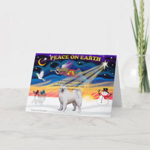 Cartes Pour Fêtes Annuelles Lever de soleil de Noël - Samoyède
