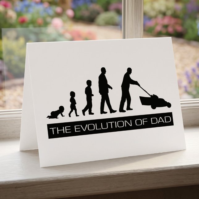 Cartes Pour Fêtes Annuelles L'évolution de Papa (Créateur téléchargé)