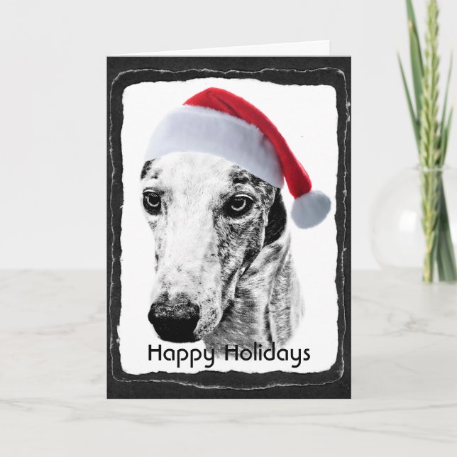 Cartes Pour Fêtes Annuelles Lévrier whippet (Devant)
