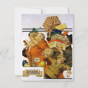 Cartes Pour Fêtes Annuelles Leyendecker La Nuit Avant Noël