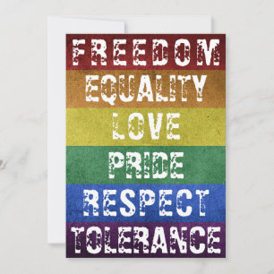 Cartes Pour Fêtes Annuelles LGBT Pride Moderne Arc-en-ciel