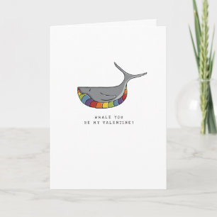 Cartes Pour Fêtes Annuelles LGBT Valentines Baleine Fierté