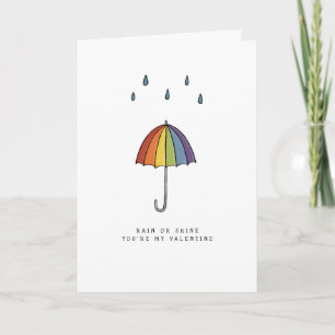 Cartes Pour Fêtes Annuelles LGBT Valentines Parapluie Fierté