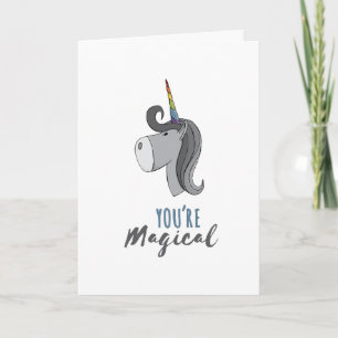 Cartes Pour Fêtes Annuelles LGBT Valentine's Unicorne Vous êtes magique