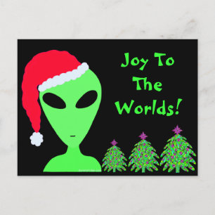 Cartes Pour Fêtes Annuelles LGM Dans Un Chapeau De Père Noël Et Les Arbres Joi