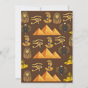 Cartes Pour Fêtes Annuelles L'héritage du pharaon : motifs antiques égyptiens