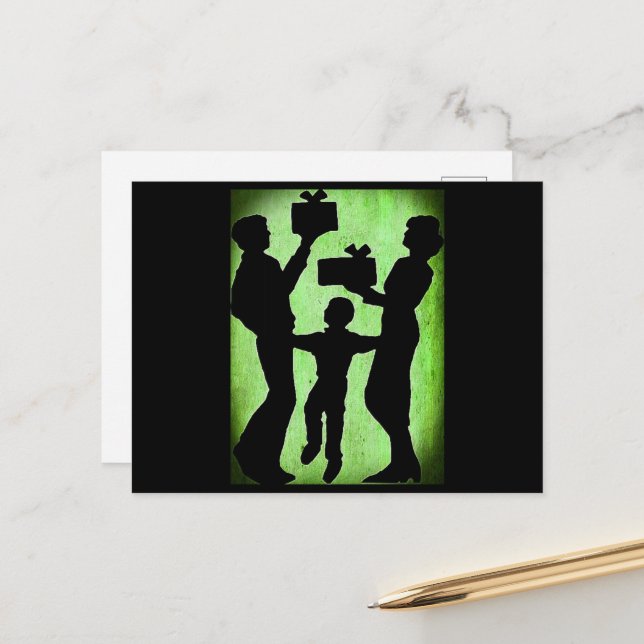 Cartes Pour Fêtes Annuelles L'heure des cadeaux ! (Devant/Arrière en situation)