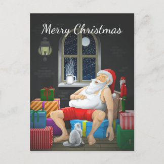 Cartes Pour Fêtes Annuelles L'heure du café avec le Père Noël